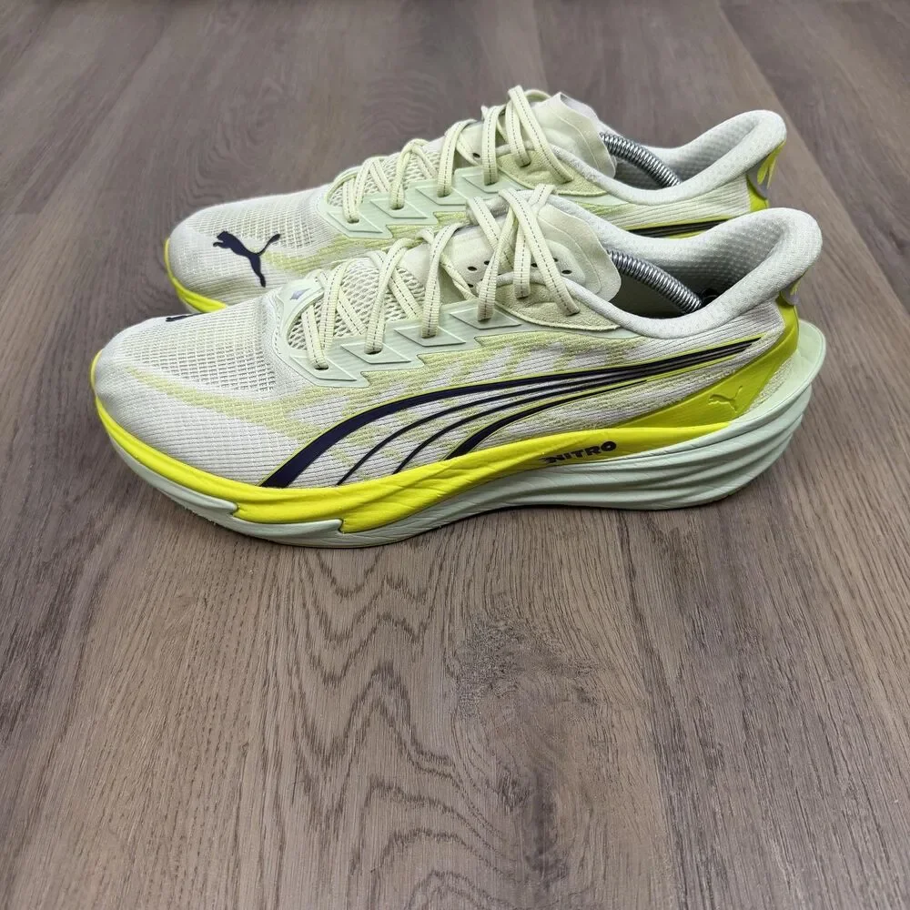 Puma Deviate 4 Shoes Mens Size 11.5 Yellow Running Nitro Sneakers low Top